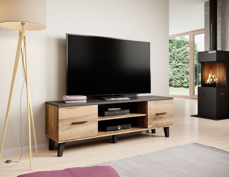 eoshop TV stolík Lotta, 160 cm (2D2K), dub wotan